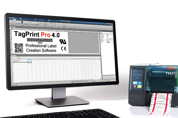 海尔曼太通 HellermannTyton TagPrint Pro 4.0 标签设计软件与 TT431 打印协同