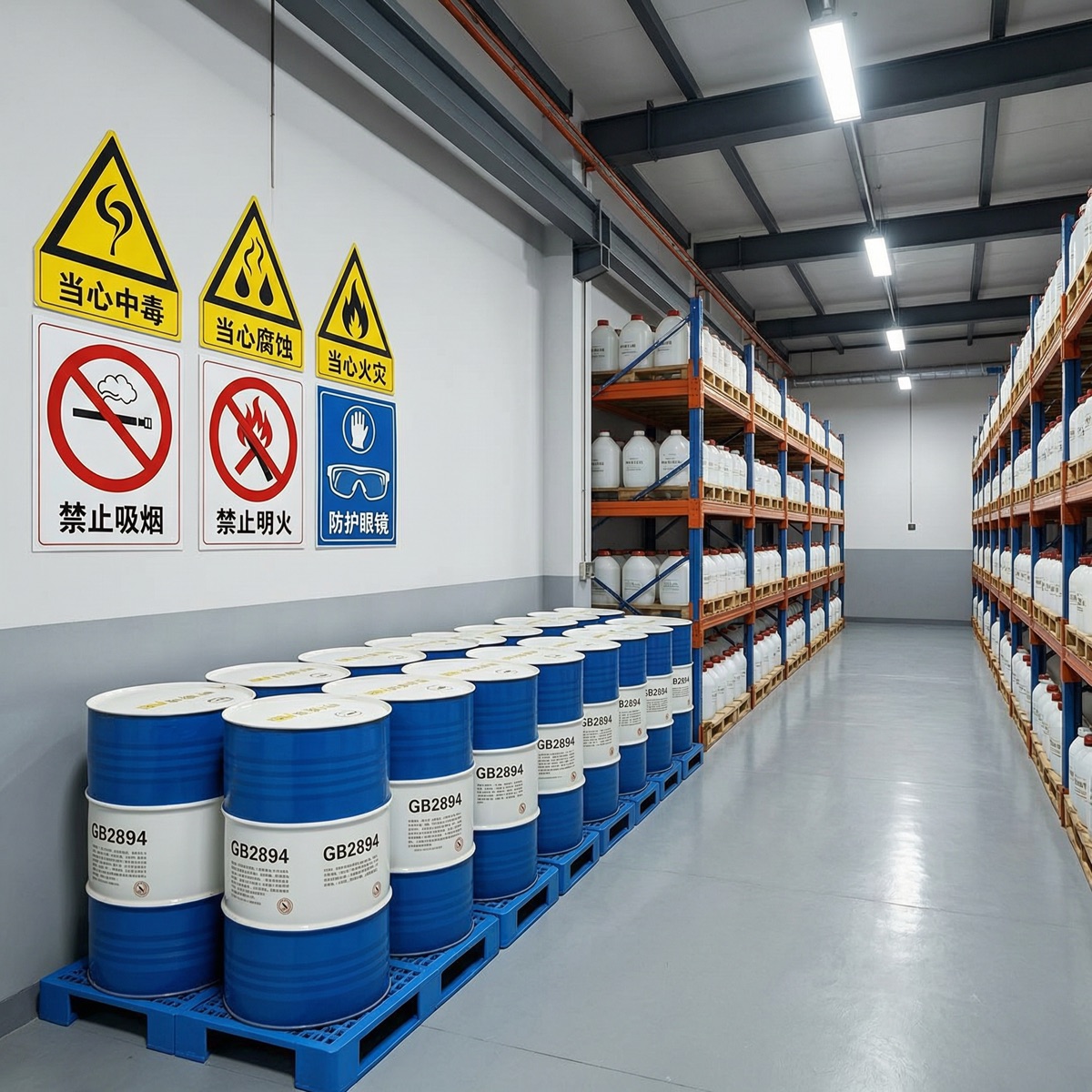 化学品仓库安全标识配置-警告标识禁止标识指令标识GHS标签展示