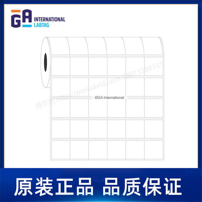 SR-102   1" x 1" (25.4 mm x 25.4 mm)    定制代打印GA International实验室标签