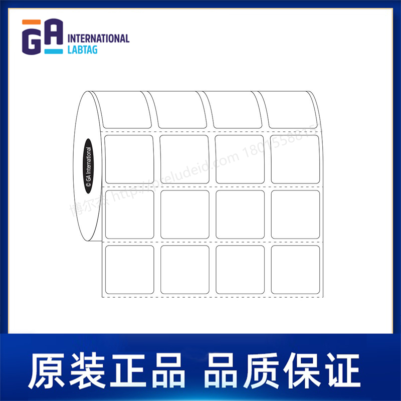 SR-95   0.875" x 0.875" (22.2 mm x 22.2 mm)   定制代打印GA International实验室标签